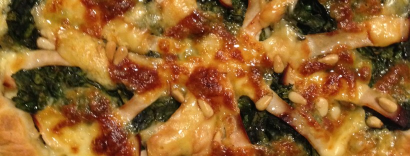 pizza epinard miel tomme