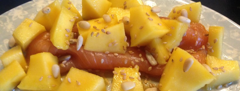 Saumon mariné mangue