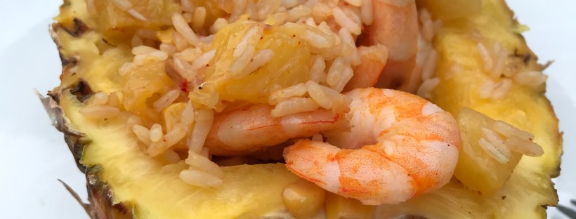 crevettes riz sautés ananas