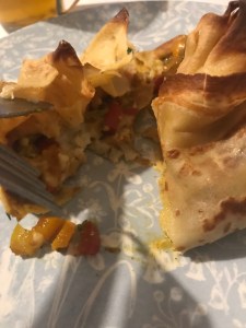 aumônière crêpe farcie crevettes