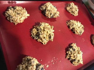 Cookies healthy aux flocons d'avoine in progress