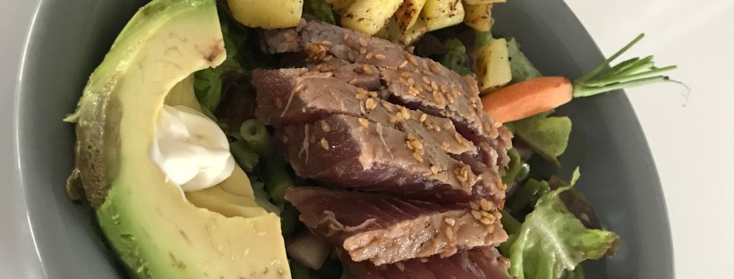 salade de thon frais poelé mariné